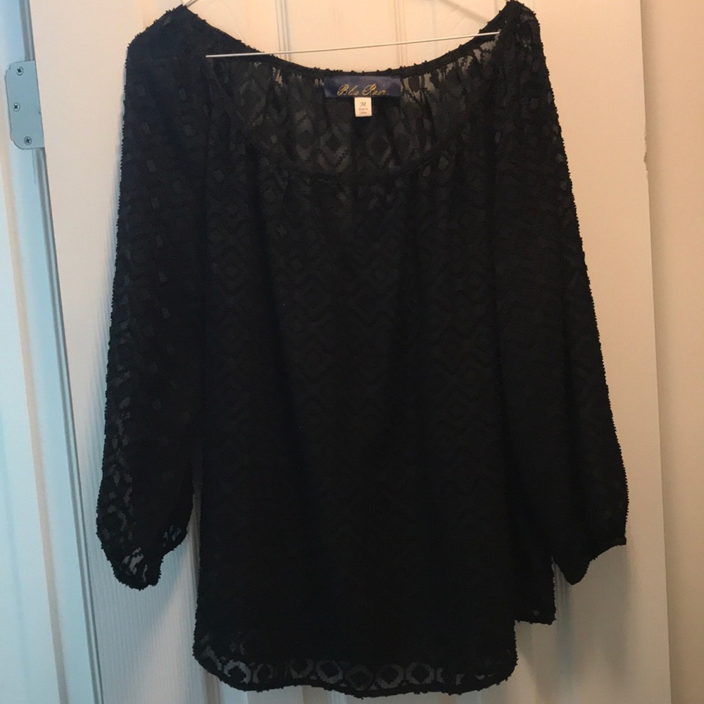 Sheer black top